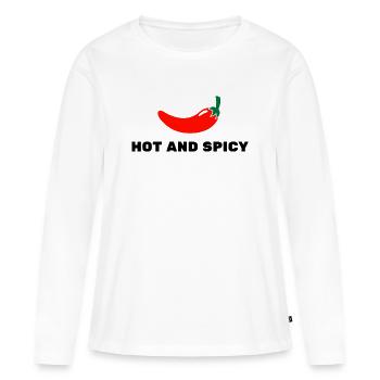 Hot and spicy - Women's Premium Organic Long Sleeve Shirt - white - Front - Julia (174cm)
