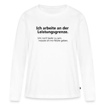 Limite de performance - T-shirt manches longues Premium bio Femme - blanc - Devant - Julia (174cm)