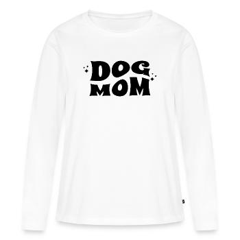 Dog Mom Love Design - Frauen Premium Bio Langarmshirt - Weiß - Vorne - Julia (174cm)