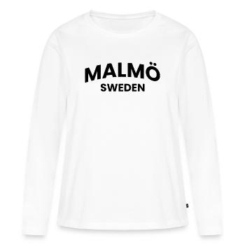 Malmö, Schweden - Frauen Premium Bio Langarmshirt - Weiß - Vorne - Julia (174cm)