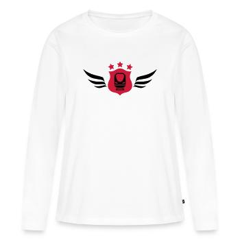 Eisenbahner / Eisenbahnen / Eisenbahn / Bahn - Frauen Premium Bio Langarmshirt - Weiß - Vorne - Julia (174cm)