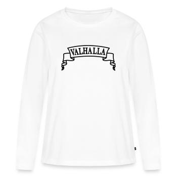 Walhalla im Banner - Frauen Premium Bio Langarmshirt - Weiß - Vorne - Julia (174cm)