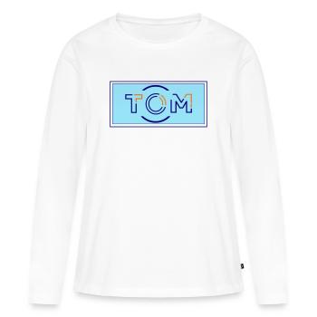 Tom - T-shirt manches longues Premium bio Femme - blanc - Devant - Julia (174cm)