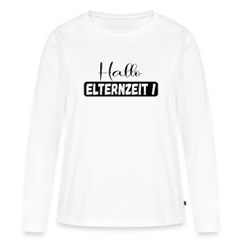 ABSCHIED KOLLEGIN ELTERNZEIT - Frauen Premium Bio Langarmshirt - Weiß - Vorne - Julia (174cm)