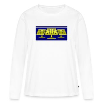 Solar Photovoltaik Panele - Frauen Premium Bio Langarmshirt - Weiß - Vorne - Julia (174cm)
