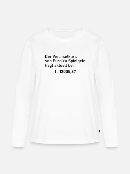 Wechselkurs - Frauen Premium Bio Langarmshirt - Weiß