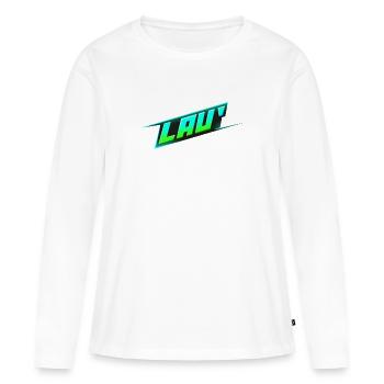 Lau' - T-shirt manches longues Premium bio Femme - blanc - Devant - Julia (174cm)