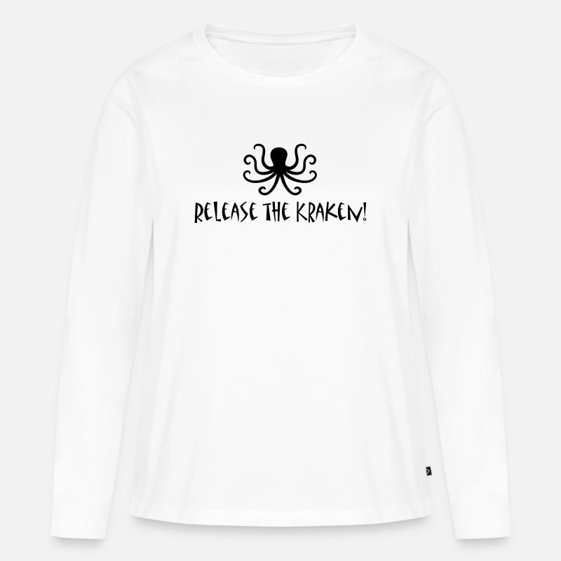 Release the Kraken - Women's Premium Organic Long Sleeve Shirt - white