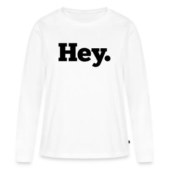 Hé - T-shirt manches longues Premium bio Femme - blanc - Devant - Julia (174cm)