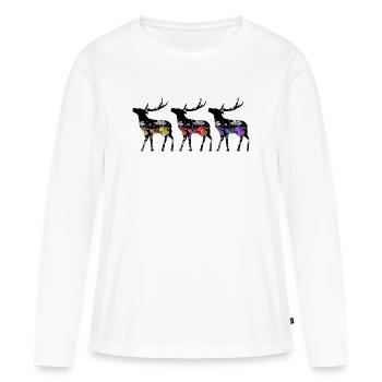 Deer - Women's Premium Organic Long Sleeve Shirt - white - Front - Julia (174cm)