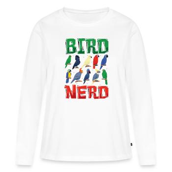 Bird Watching Nerd - Women's Premium Organic Long Sleeve Shirt - white - Front - Julia (174cm)