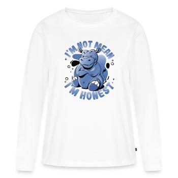 I'm Not Mean I'm Honest Straight Talker - Women's Premium Organic Long Sleeve Shirt - white - Front - Julia (174cm)