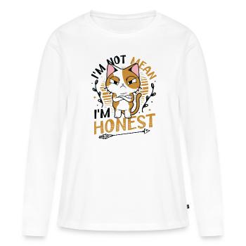 I'm Not Mean I'm Honest Straight Talker - Women's Premium Organic Long Sleeve Shirt - white - Front - Julia (174cm)