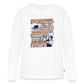 Main Event du spectacle de la mi-temps de football - T-shirt manches longues Premium bio Femme - blanc - Devant - Julia (174cm)