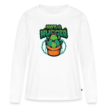 Pas de cactus étreint - T-shirt manches longues Premium bio Femme - blanc - Devant - Julia (174cm)