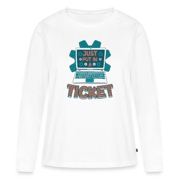 Simply open a ticket Help Desk Tech Support - Women's Premium Organic Long Sleeve Shirt - white - Front - Julia (174cm)
