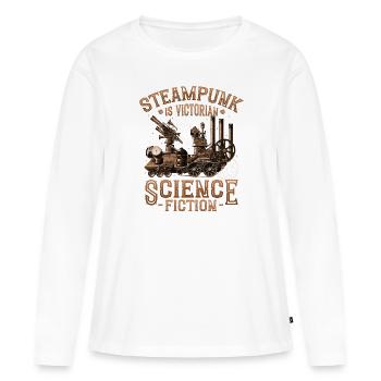 Steampunk est une science-fiction victorienne - T-shirt manches longues Premium bio Femme - blanc - Devant - Julia (174cm)