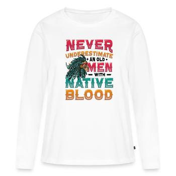 Des vieillards avec du sang indigène, des Indiens. - T-shirt manches longues Premium bio Femme - blanc - Devant - Julia (174cm)