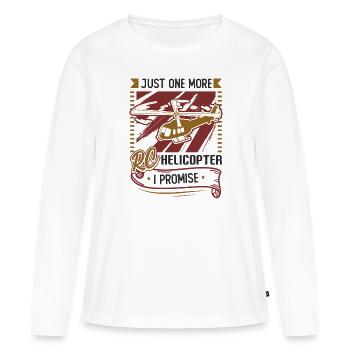 Nur Noch Ein Rc-hubschrauber, Ich Verspreche. - Frauen Premium Bio Langarmshirt - Weiß - Vorne - Julia (174cm)