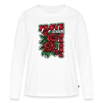 Beweisen Sie Ihnen Das Gegenteil Starke Frauen - Frauen Premium Bio Langarmshirt - Weiß - Vorne - Julia (174cm)