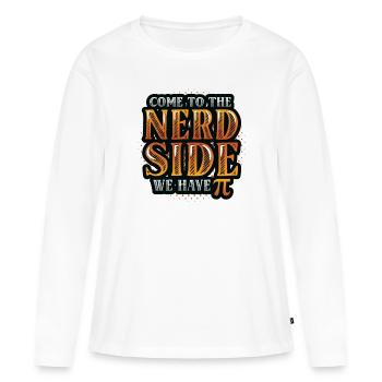 Étudiant en mathématiques, drôle d’étudiant en mathématiques - T-shirt manches longues Premium bio Femme - blanc - Devant - Julia (174cm)
