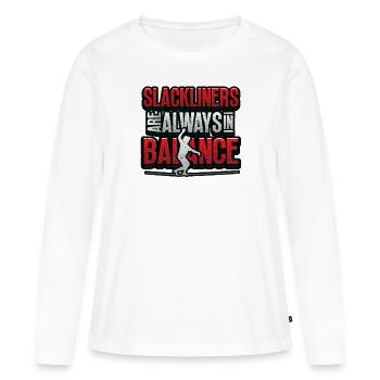 Slackliners Are Always In Balance - Women's Premium Organic Long Sleeve Shirt - white - Front - Julia (174cm)