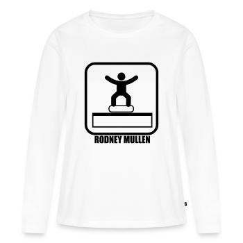 skateboard sign rodney mullen - T-shirt manches longues Premium bio Femme - blanc - Devant - Julia (174cm)