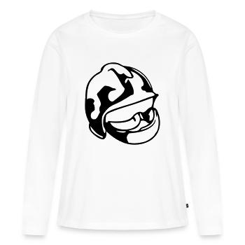 casque de pompier - T-shirt manches longues Premium bio Femme - blanc - Devant - Julia (174cm)