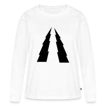 eclair - T-shirt manches longues Premium bio Femme - blanc - Devant - Julia (174cm)