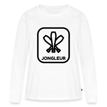 jongleur / jonglerie / jongleuse / cirque - T-shirt manches longues Premium bio Femme - blanc - Devant - Julia (174cm)