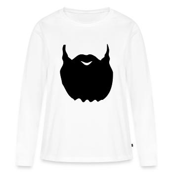 bart - Frauen Premium Bio Langarmshirt - Weiß - Vorne - Julia (174cm)