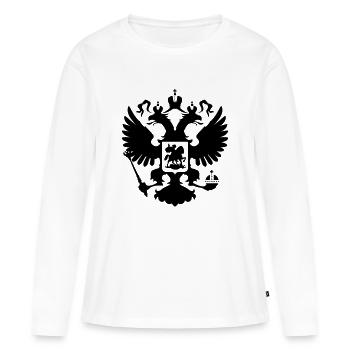 russia - Women's Premium Organic Long Sleeve Shirt - white - Front - Julia (174cm)