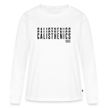 Calisthenics – Bodyweight Athlete - Frauen Premium Bio Langarmshirt - Weiß - Vorne - Julia (174cm)