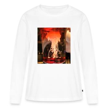 Vulkan - Frauen Premium Bio Langarmshirt - Weiß - Vorne - Julia (174cm)