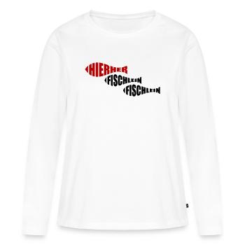 angeln - Frauen Premium Bio Langarmshirt - Weiß - Vorne - Julia (174cm)