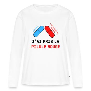 Cadeau humour diabolo cirque passion drôle - T-shirt manches longues Premium bio Femme - blanc - Devant - Julia (174cm)