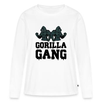 Gorilla Gang - Women's Premium Organic Long Sleeve Shirt - white - Front - Julia (174cm)