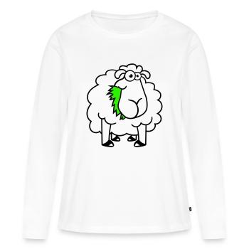 Sheep Eats Grasses Eat Grass Hungry Funny - Women's Premium Organic Long Sleeve Shirt - white - Front - Julia (174cm)
