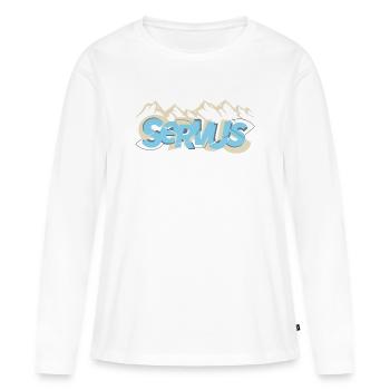 Servus Panorama - Frauen Premium Bio Langarmshirt - Weiß - Vorne - Julia (174cm)