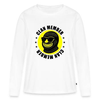 Gangsters membres du clan - T-shirt manches longues Premium bio Femme - blanc - Devant - Julia (174cm)