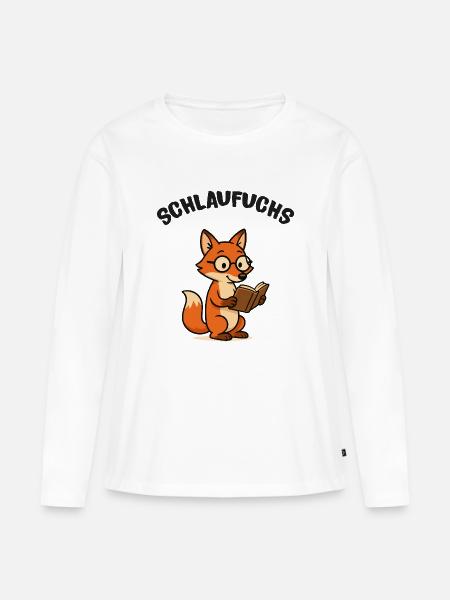 fuchs schlaufuchs - Frauen Premium Bio Langarmshirt - Weiß