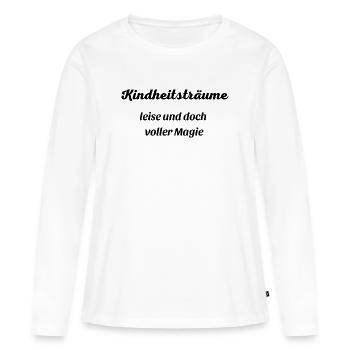 Rêves - T-shirt manches longues Premium bio Femme - blanc - Devant - Julia (174cm)