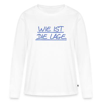 Quelle est la situation ? - T-shirt manches longues Premium bio Femme - blanc - Devant - Julia (174cm)