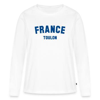 Toulon, France, France - T-shirt manches longues Premium bio Femme - blanc - Devant - Julia (174cm)