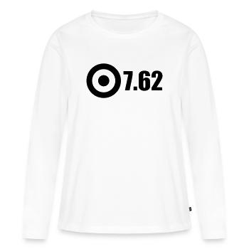 762black - T-shirt manches longues Premium bio Femme - blanc - Devant - Julia (174cm)
