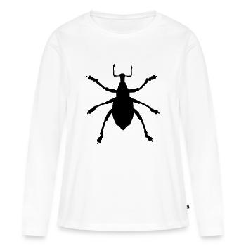 Käfer - Frauen Premium Bio Langarmshirt - Weiß - Vorne - Julia (174cm)