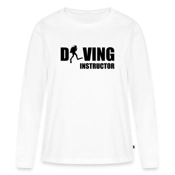 Diving Instructor - T-shirt manches longues Premium bio Femme - blanc - Devant - Julia (174cm)