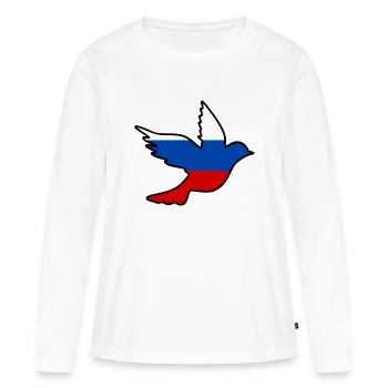 Russie - T-shirt manches longues Premium bio Femme - blanc - Devant - Julia (174cm)