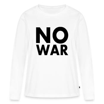 No war - Women's Premium Organic Long Sleeve Shirt - white - Front - Julia (174cm)