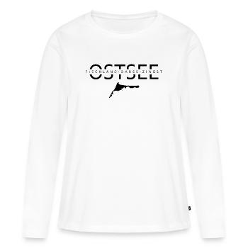 Halbinsel Fischland-Darß-Zingst Ostsee Darßmaritim - Frauen Premium Bio Langarmshirt - Weiß - Vorne - Julia (174cm)